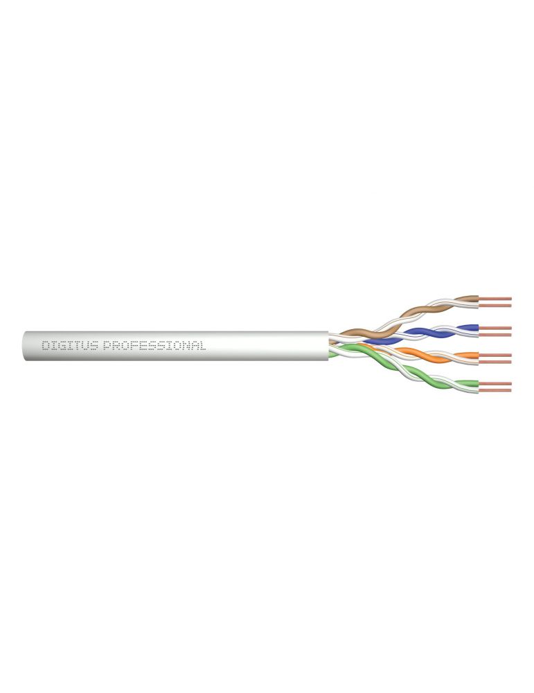 Digitus assnet100 cat 5e u-utp installation cable raw length 305 m paper box awg 24/1 pvc color grey acu-4511-305