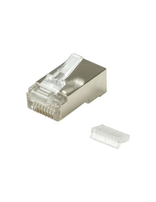 Mufa rj-45 logilink pt. cablu ftp sftp cat5e rj-45 (t) ecranat plastic cu metal cu insertie 100 buc mp0004 Logilink - 1