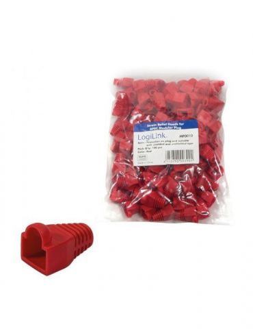 Manson mufe rj-45 logilink pt. cablu utp ftp sftp rj-45 (t) plastic 100 buc rosu mp0010 Logilink - 1
