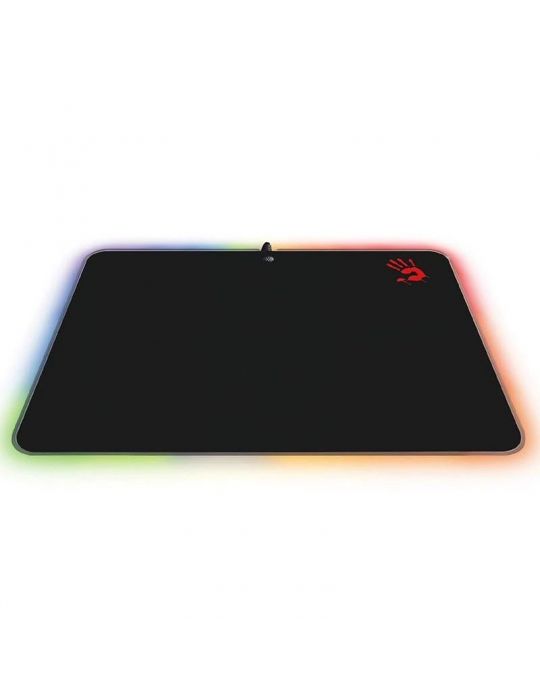 Mouse pad a4tech rgb gaming gaming cu led cauciuc si material textil 358 x 256 x 2.6 mm negru mp-50rs A4tech - 1