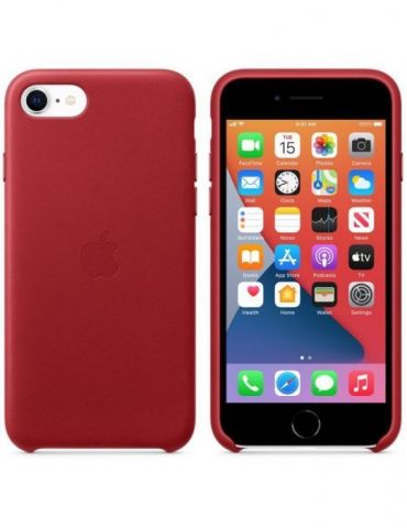 Apple iphone se2 leather case - (product)red mxyl2zm/a Apple - 1