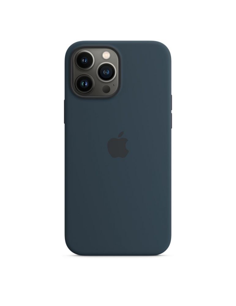 Apple iphone 13 pro max silicone case with magsafe - abyss blue mm2t3zm/a