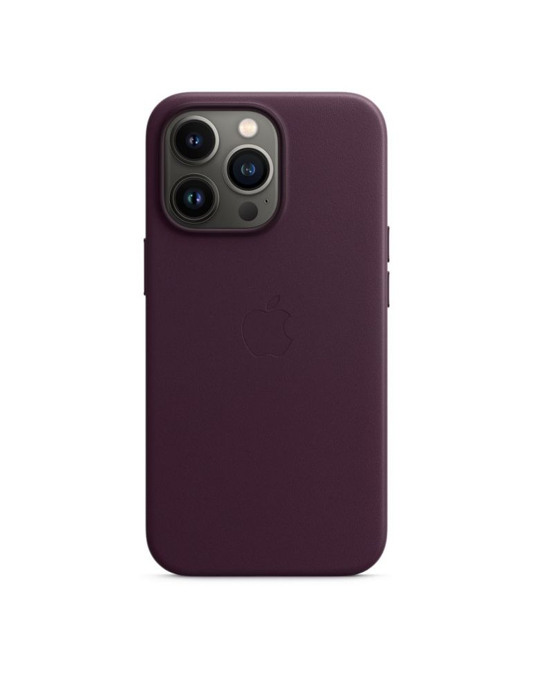 Apple iphone 13 pro leather case with magsafe - dark cherry (seasonal fall 2021) mm1a3zm/a