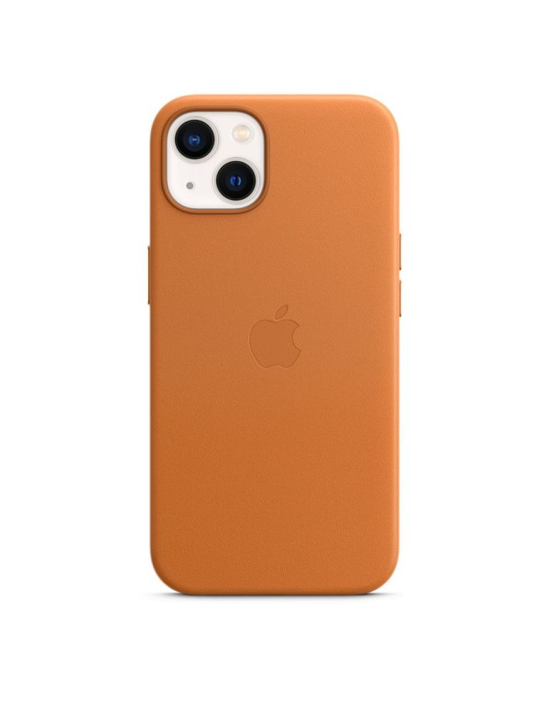 Apple iphone 13 leather case with magsafe - golden brown mm103zm/a