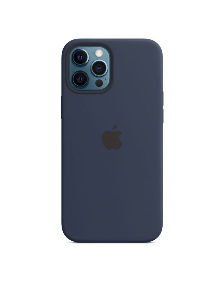Apple iphone 12 pro max silicone case with magsafe - deep navy mhld3zm/a