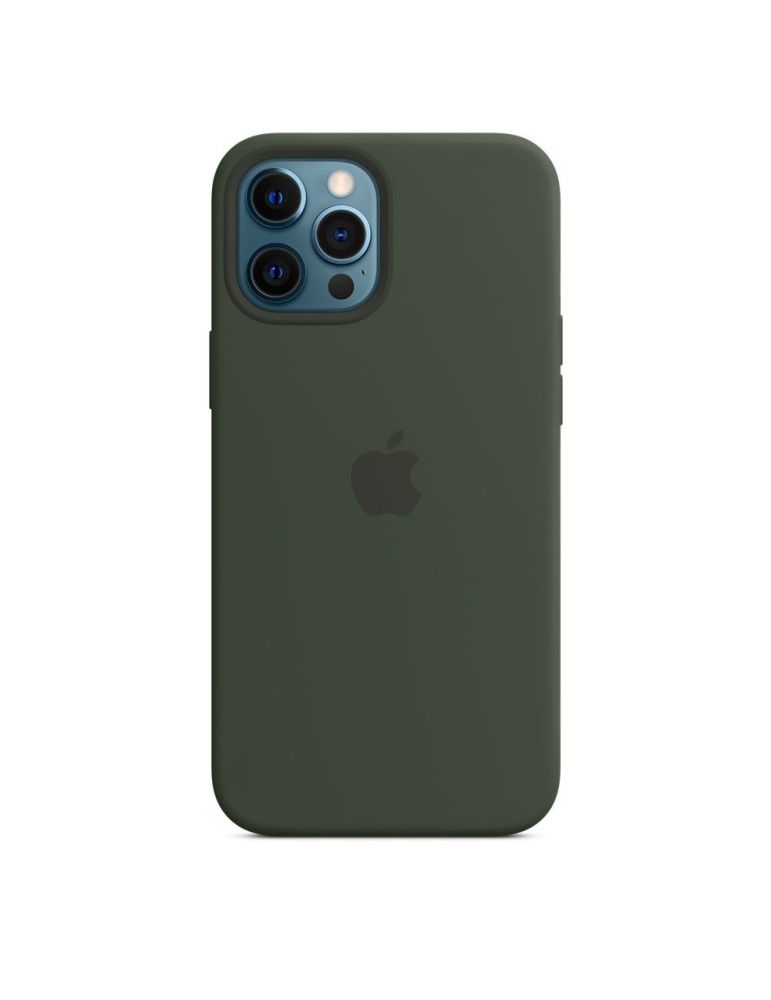 Apple iphone 12 pro max silicone case with magsafe - cypress green (seasonal fall 2020) mhlc3zm/a