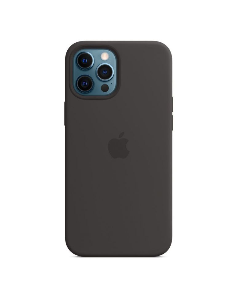 Apple iphone 12 pro max silicone case with magsafe - black mhlg3zm/a