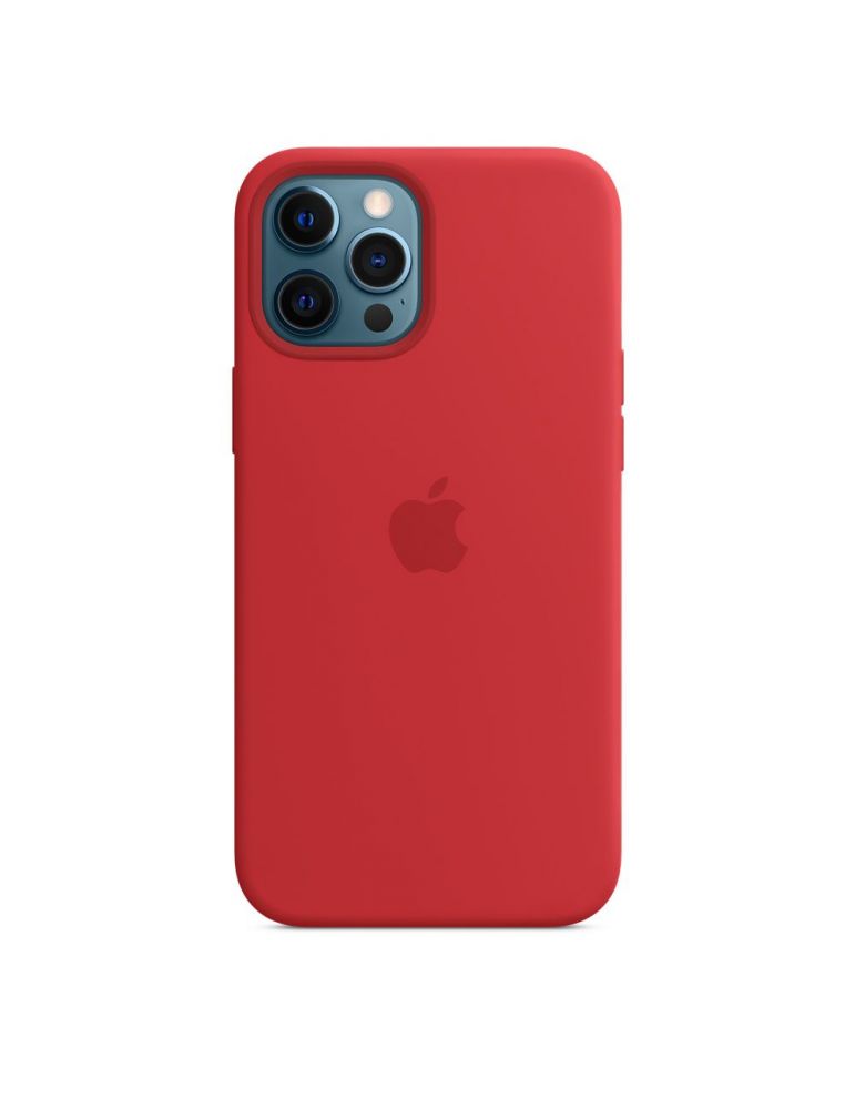 Apple iphone 12 pro max silicone case with magsafe - (product)red mhlf3zm/a