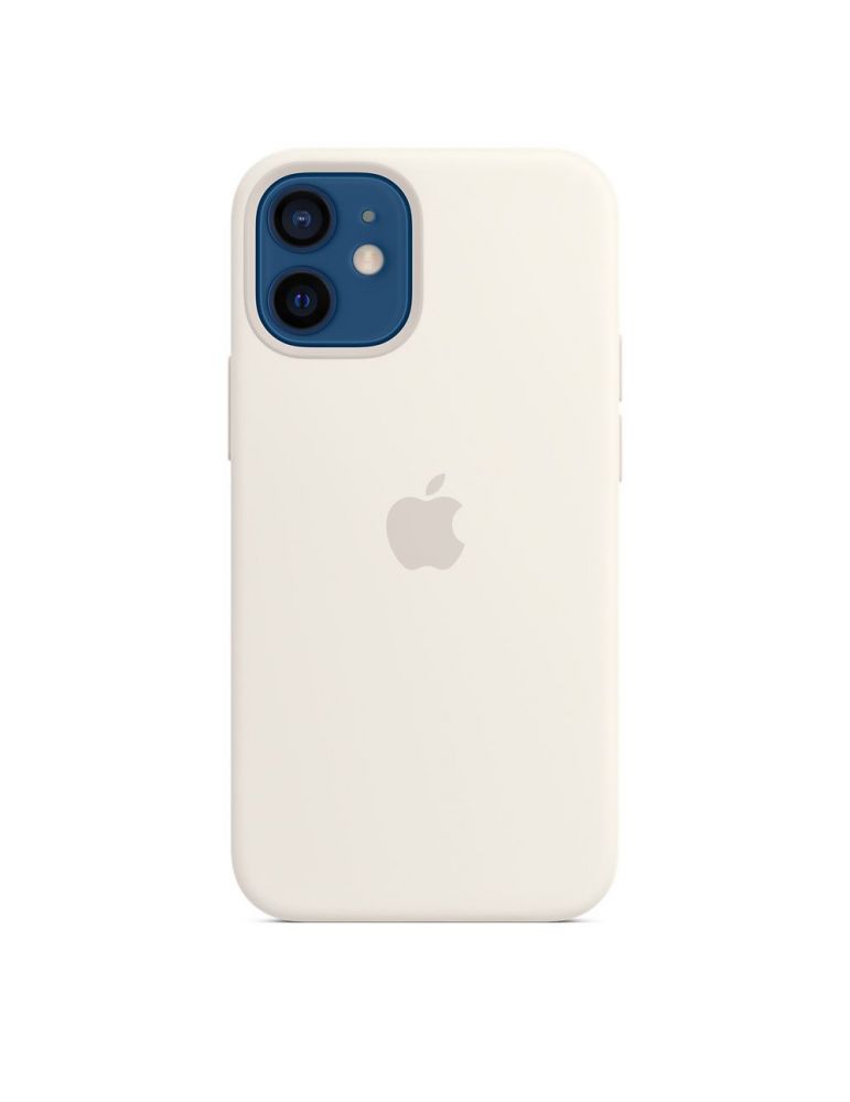 Apple iphone 12 mini silicone case with magsafe - white mhkv3zm/a