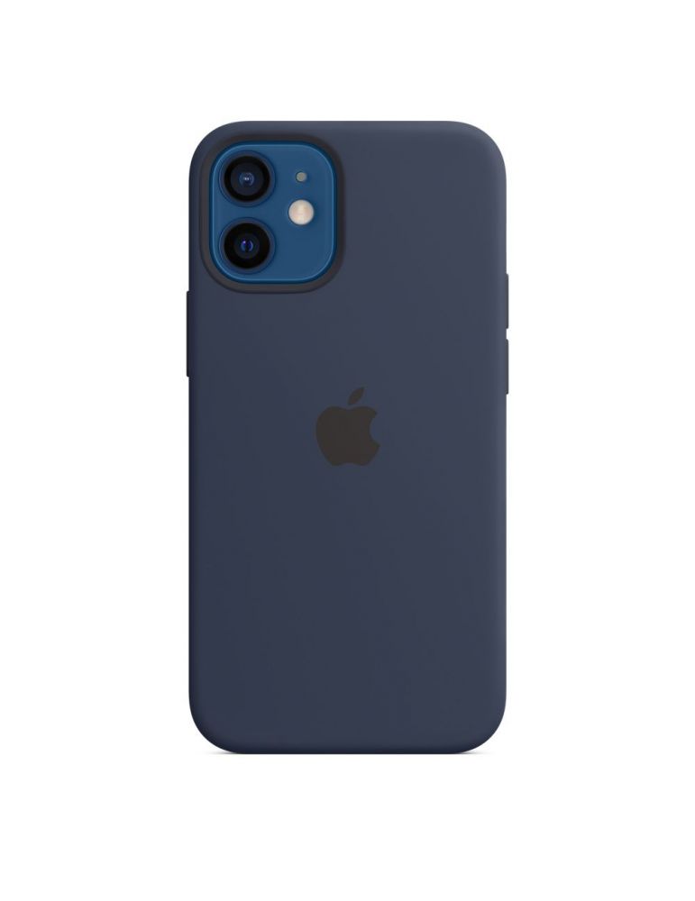 Apple iphone 12 mini silicone case with magsafe - deep navy mhku3zm/a