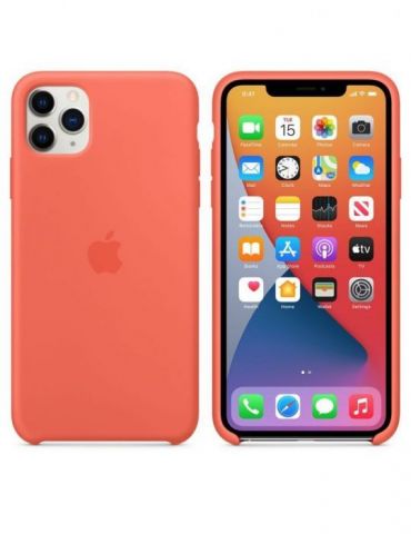 Apple iphone 11 pro max silicone case - clementine (orange) (seasonal autumn 2019) mx022zm/a Apple - 1
