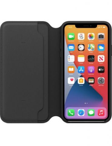 Apple iphone 11 pro max leather folio - black mx082zm/a Apple - 1