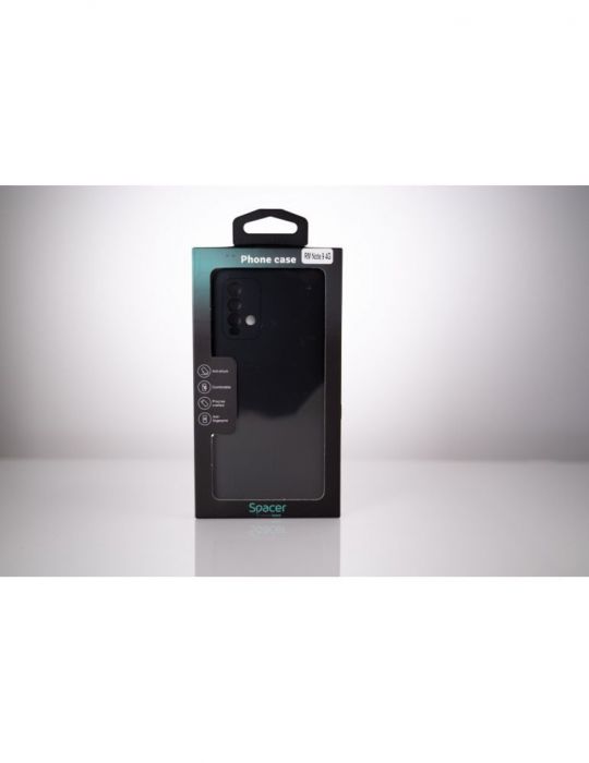 Husa smartphone spacer pentru xiaomi redmi note 9 grosime 2mm material flexibil silicon + interior cu microfibra negru sppc-x Sp