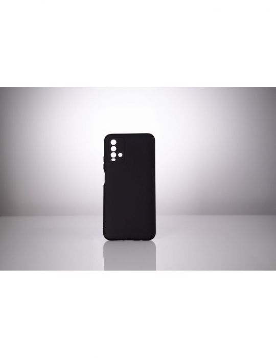Husa smartphone spacer pentru xiaomi redmi note 9 grosime 2mm material flexibil silicon + interior cu microfibra negru sppc-x Sp