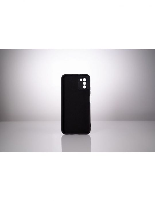 Husa smartphone spacer pentru xiaomi pocophone m3 grosime 2mm material flexibil silicon + interior cu microfibra negru ssppc- Sp