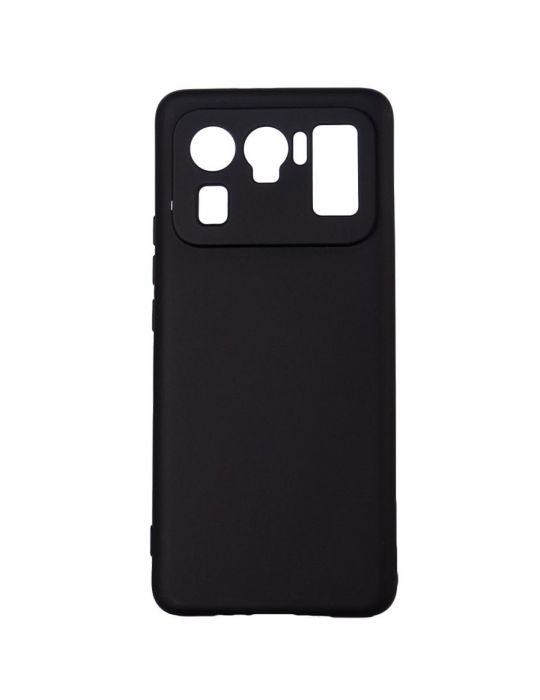 Husa smartphone spacer pentru xiaomi mi 11 ultra 5g grosime 2mm material flexibil silicon + interior cu microfibra negru sppc Sp