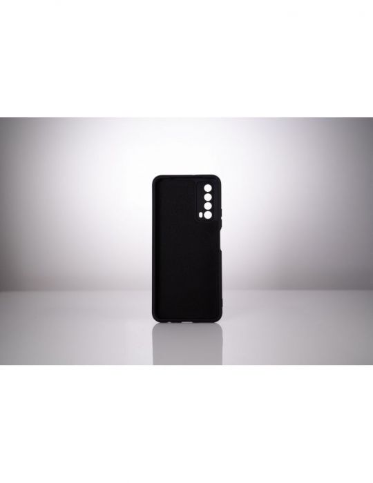 Husa smartphone spacer pentru huawei p smart(2021) grosime 2mm material flexibil silicon + interior cu microfibra negru sppc- Sp