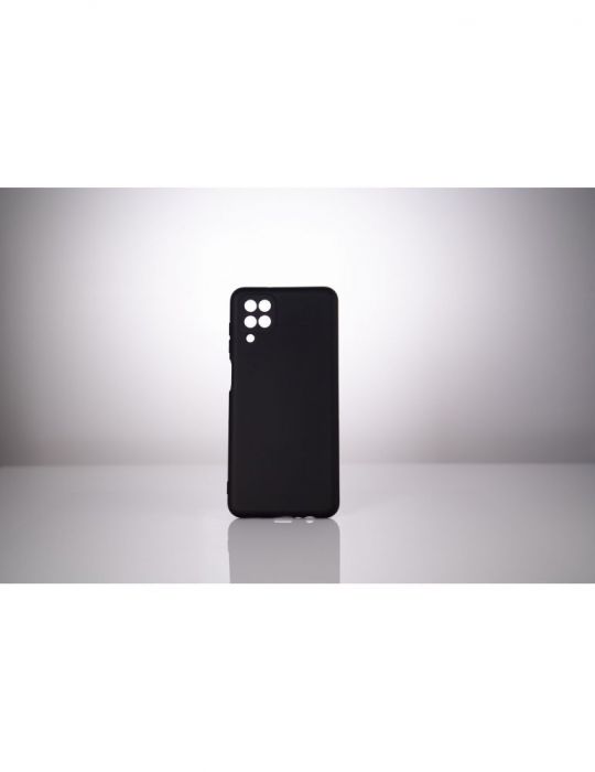 Husa smartphone spacer pentru samsung galaxy a12 grosime 2mm material flexibil silicon + interior cu microfibra negru sppc-sm Sp