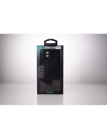 Husa smartphone spacer pentru samsung galaxy a12 grosime 2mm material flexibil silicon + interior cu microfibra negru sppc-sm Sp