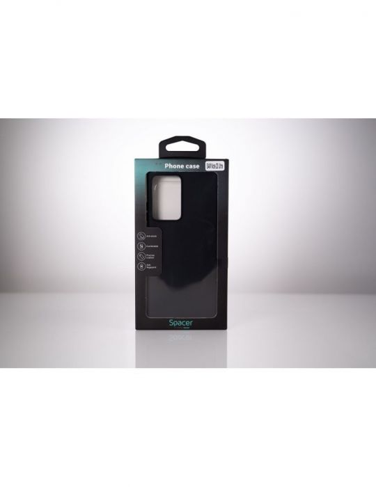 Husa smartphone spacer pentru samsung galaxy note 20 ultra grosime 2mm material flexibil silicon + interior cu microfibra neg Sp