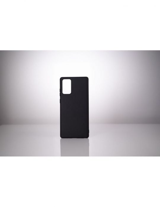 Husa smartphone spacer pentru samsung galaxy note 20 grosime 2mm material flexibil silicon + interior cu microfibra negru spp Sp