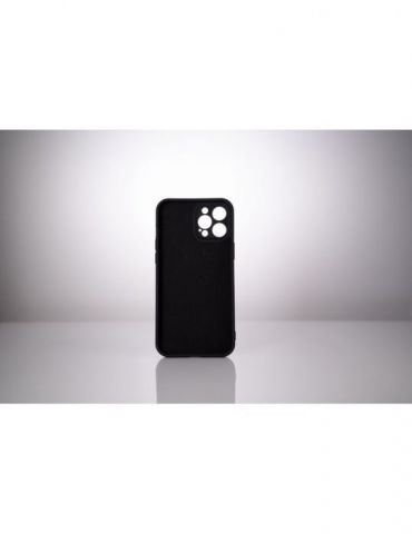 Husa smartphone spacer pentru iphone 12 pro max grosime 2mm material flexibil silicon + interior cu microfibra negru sppc-ap- Sp - Tik.ro
