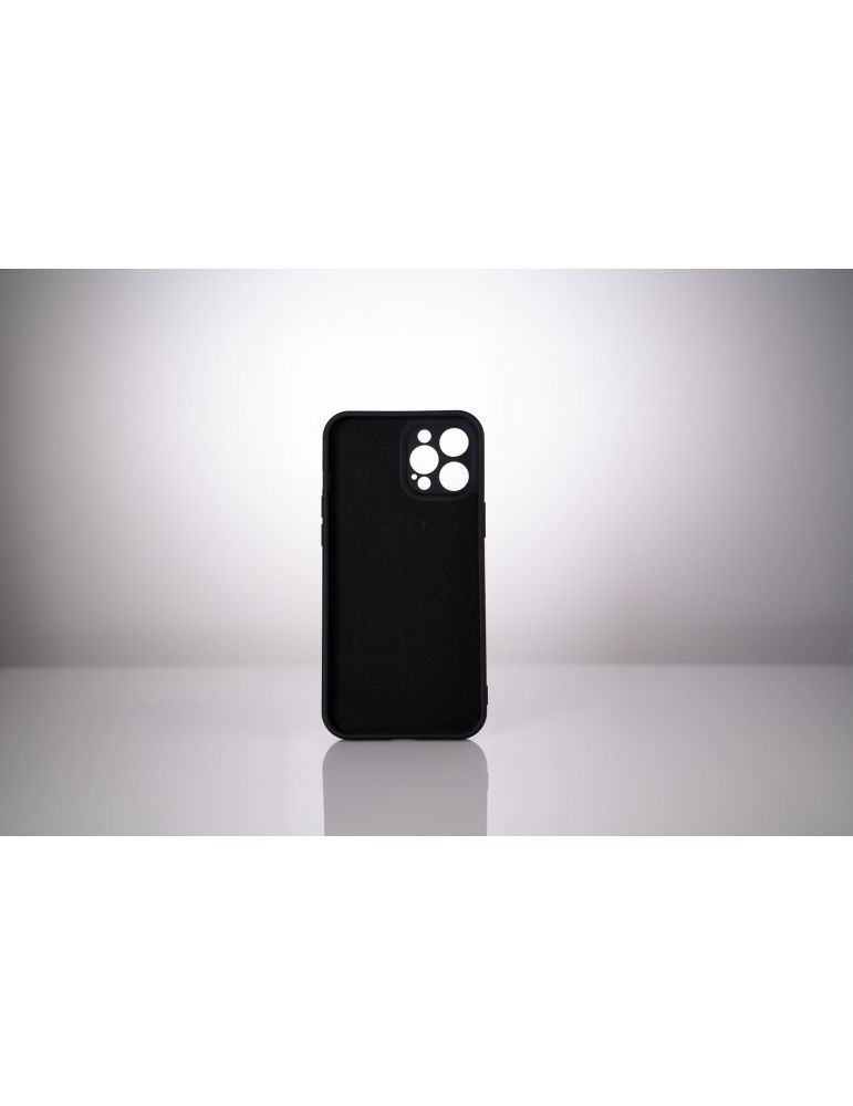 Husa smartphone spacer pentru iphone 12 pro max grosime 2mm material flexibil silicon + interior cu microfibra negru sppc-ap-