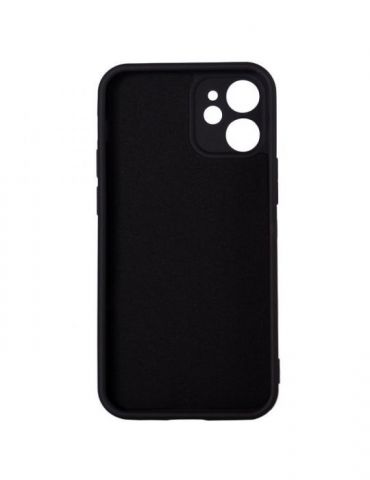 Husa smartphone spacer pentru iphone 12 mini grosime 2mm material flexibil silicon + interior cu microfibra negru sppc-ap-ip1 Sp