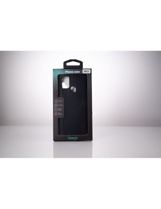 Husa smartphone spacer pentru samsung galaxy a21s grosime 1.5mm material flexibil tpu negru sppc-sm-gx-a21s-tpu Spacer - 1