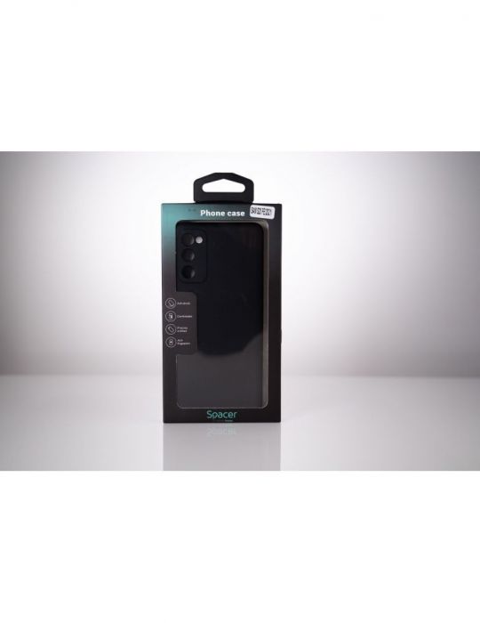 Husa smartphone spacer pentru samsung galaxy s20 fe (2021) grosime 1.5mm material flexibil tpu negru sppc-sm-gx-s20fe-tpu Spacer