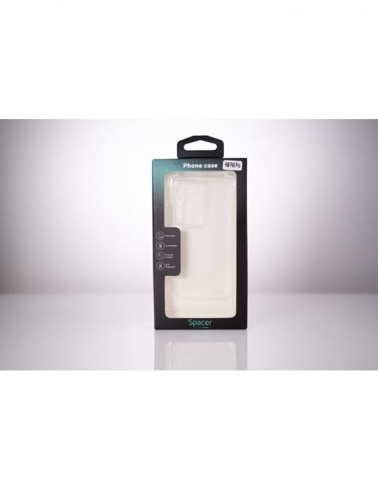 Husa smartphone spacer pentru huawei p 40 pro grosime 1.5mm protectie suplimentara antisoc la colturi material flexibil tpu t Sp