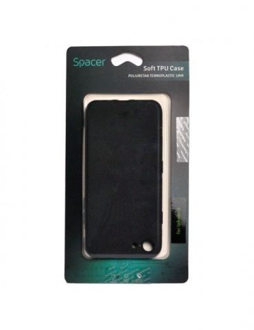 Husa smartphone spacer pentru iphone 7 / iphone 8 / iphone se 2 grosime 1 mm material flexibil tpu colorfull matt ultra negru Sp - Tik.ro