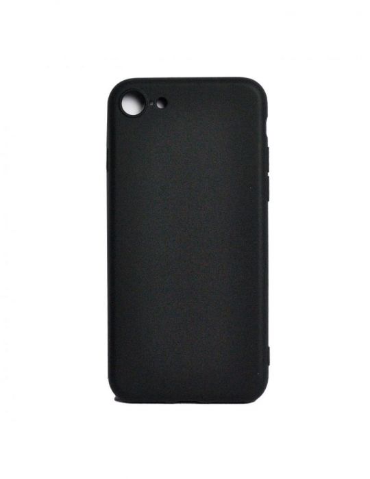 Husa smartphone spacer pentru iphone 7 / iphone 8 / iphone se 2 grosime 1 mm material flexibil tpu colorfull matt ultra negru Sp