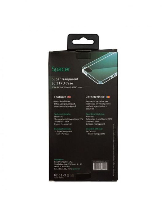 Husa smartphone spacer pentru samsung s8 grosime 1 mm material flexibil tpu transparenta spt-sts-sa.s8 Spacer - 1