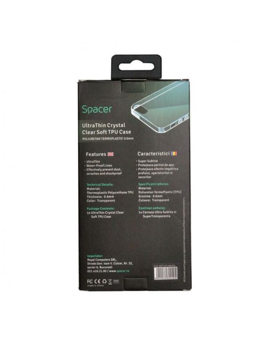 Husa smartphone spacer pentru huawei p9 grosime 0.6 mm material flexibil tpu ultra subtire transparenta spt-ut-hw.p9 Spacer - 1