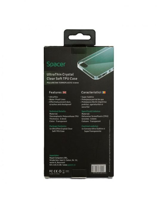 Husa smartphone spacer pentru samsung s8 grosime 0.6 mm material flexibil tpu ultra subtire transparenta spt-ut-sa.s8 Spacer - 1