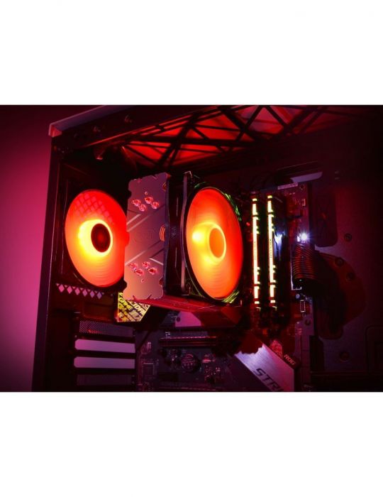 Cooler  deepcool skt. universal racire cu aer vent. 120 mm 1650 rpm led rosu gammaxx 400 v2 red (include tv 0.8 lei) Deepcool - 