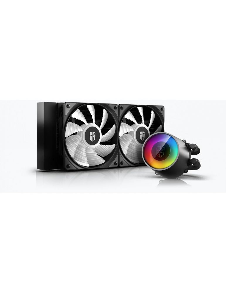 Cooler deepcool skt. universal racire cu lichid vent. 120 mm x 2 1800 rpm led rgb castle 240 rgb v2 (include tv 1.75 lei)