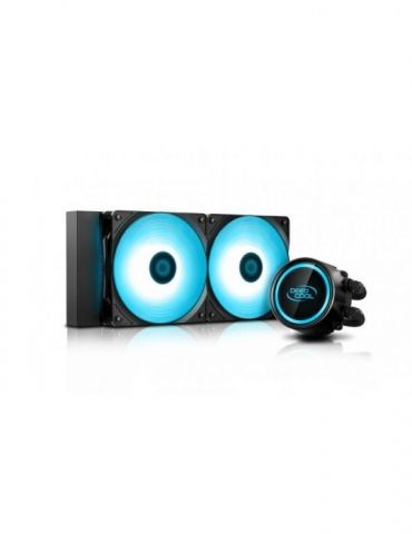 Cooler  deepcool skt. universal racire cu lichid vent. 120 mm x 2 1800 rpm led rgb gammaxx l240 v2 (include tv 1.75 lei) Deepcoo