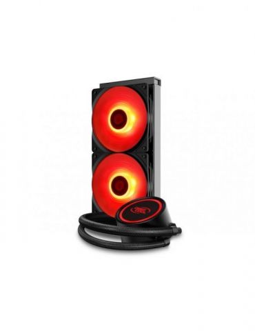 Cooler  deepcool skt. universal racire cu lichid vent. 120 mm x 2 1800 rpm led rgb gammaxx l240 v2 (include tv 1.75 lei) Deepcoo