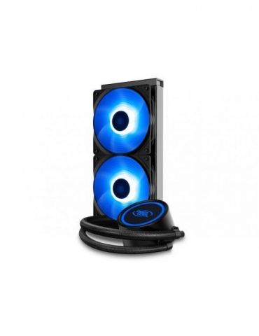 Cooler  deepcool skt. universal racire cu lichid vent. 120 mm x 2 1800 rpm led rgb gammaxx l240 v2 (include tv 1.75 lei) Deepcoo