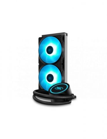 Cooler  deepcool skt. universal racire cu lichid vent. 120 mm x 2 1800 rpm led rgb gammaxx l240 v2 (include tv 1.75 lei) Deepcoo