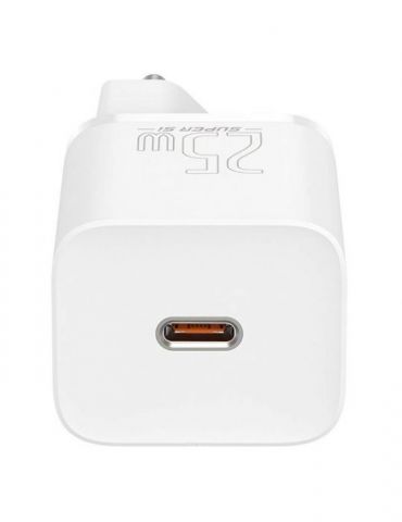 Incarcator retea baseus super si quick charge 25w 1 x usb type-c 5v/3a alb ccsp020102 (include timbru verde 0.75 lei) - 69321 Ba