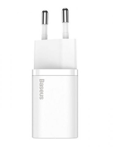 Incarcator retea baseus super si quick charge 25w 1 x usb type-c 5v/3a alb ccsp020102 (include timbru verde 0.75 lei) - 69321 Ba