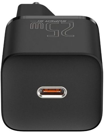 Incarcator retea baseus super si quick charge 25w 1 x usb type-c 5v/3a negru ccsp020101 (include timbru verde 0.75 lei) - 693 Ba