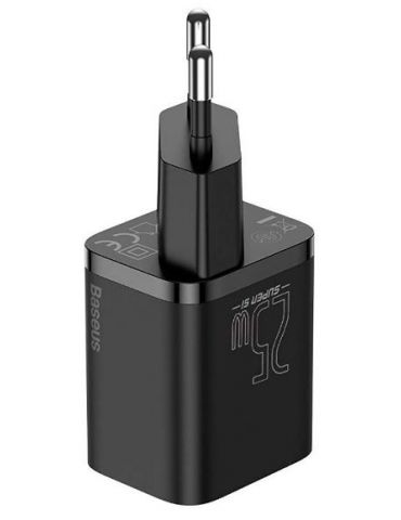 Incarcator retea baseus super si quick charge 25w 1 x usb type-c 5v/3a negru ccsp020101 (include timbru verde 0.75 lei) - 693 Ba