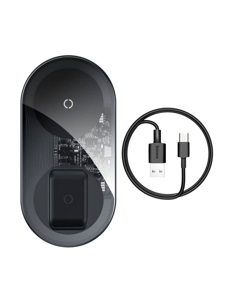 Incarcator wireless Baseus Simple Pro 2 in 1, 15W, fast charging