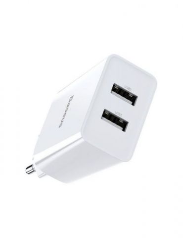 Incarcator retea baseus speed mini quick charge 10.5w 2 x usb 5v/2.1a alb ccfs-r01 (include tv 0.8lei) - 6953156216433 Baseus - 