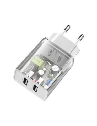 Incarcator retea baseus speed mini quick charge 10.5w 2 x usb 5v/2.1a alb ccfs-r01 (include tv 0.8lei) - 6953156216433 Baseus - 