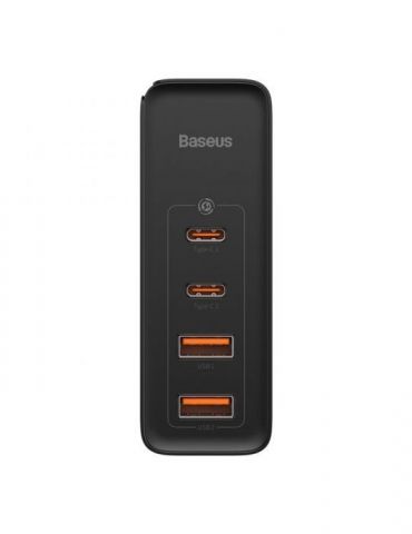 Incarcator retea baseus gan2 pro quick charge 3.0 100w 2 x usb type-c 5v/3a max 2 x usb 5v/3a max negru ccgan2p-l01 (include  Ba